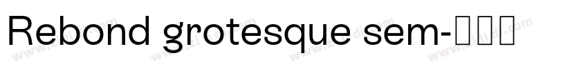 Rebond grotesque sem字体转换 Rebond grotesque sem字体转换